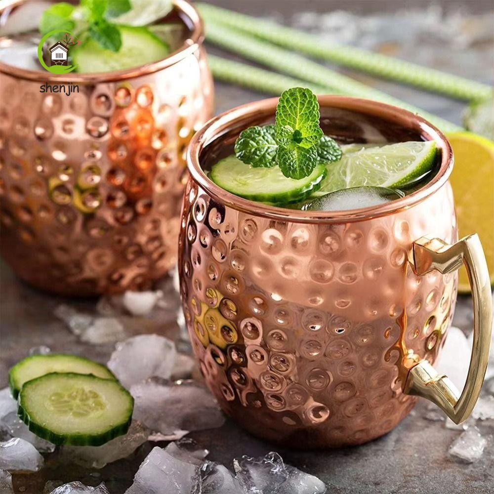 SHENJIN Moscow Mule Mug, Drinkware Cốc Rượu Cốc Inox, Đồ Dùng Tiệc Nga Thanh Dụng Cụ Bia Cốc Nhà