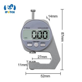 FAKEME Đồng hồ đo độ dày Thước đo điện tử để đo giấy da
