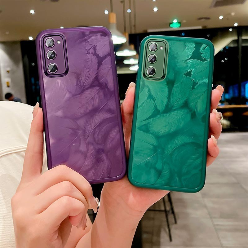 Samsung S20FE 5G S20LITE SM-G781B SM-G781B / DS Đi kèm màng ống kính, miếng dán lông vũ đầy màu sắc,