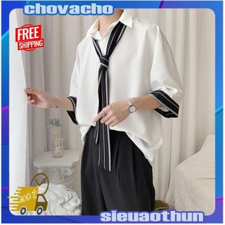 Sơ mi Tay lỡ NECKTIE Unisex