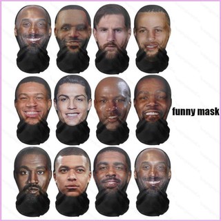 Lg Kobe James Jordan Curry Ngộ nghĩnh Mặt Đầm Giả Ngôi Sao balaclava Mặt nạ Mbappe Cristiano Ronaldo Lionel Messi Mũ Đội Đầu