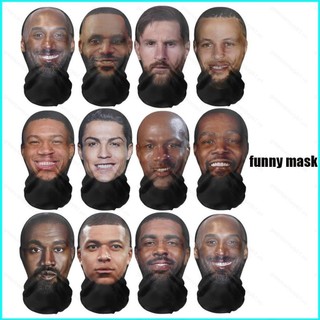 Kobe James Jordan Curry Ngộ nghĩnh Mặt Đầm Giả Ngôi Sao balaclava Mặt nạ Mbappe Cristiano Ronaldo Lionel Messi Mũ Đội Đầu