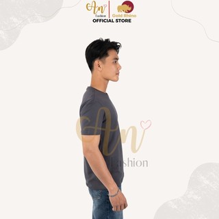 Áo Phông T-Shirt Unisex Màu RÊU ĐẬM 100% Cotton, Thoáng Mát, Khàng Khuẩn, Nhẹ - Gold Rhino