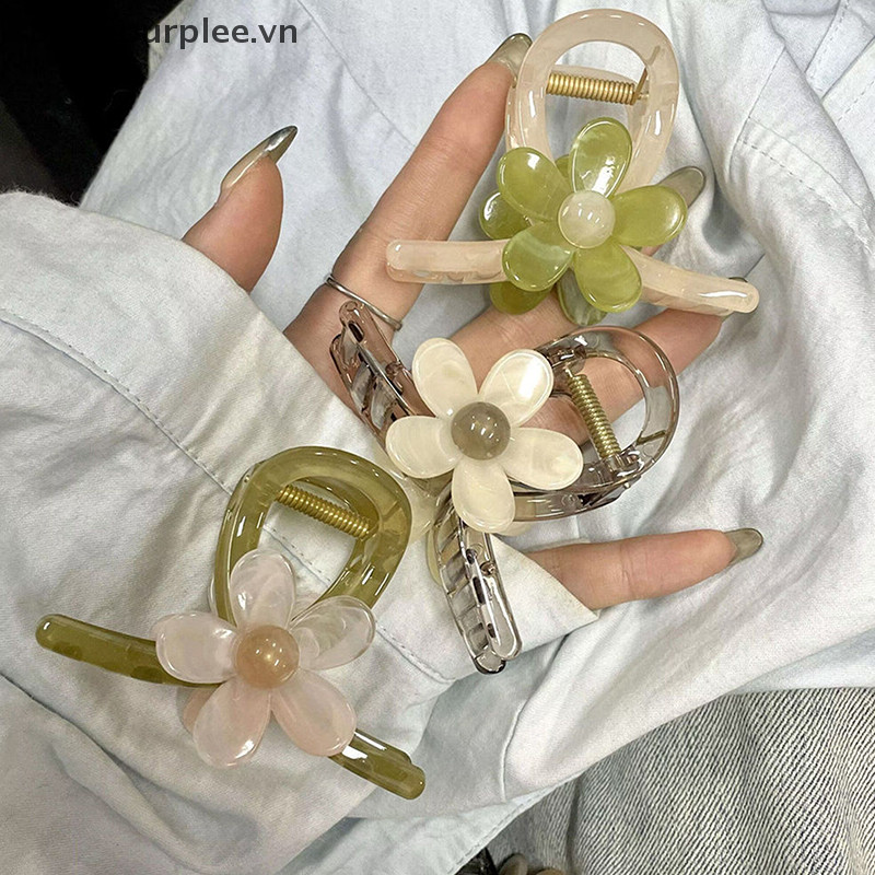 Bpurple Phong Cách Hàn Quốc Hoa Ngọt Ngào Vuốt Tóc Đầu Lưng Đơn Giản Chữ Thập Kẹp Tóc Thời Trang Bun