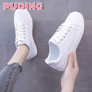 Giày trắng nữ, giày thể thao mũi tròn thở, thoải mái, giày thể thao