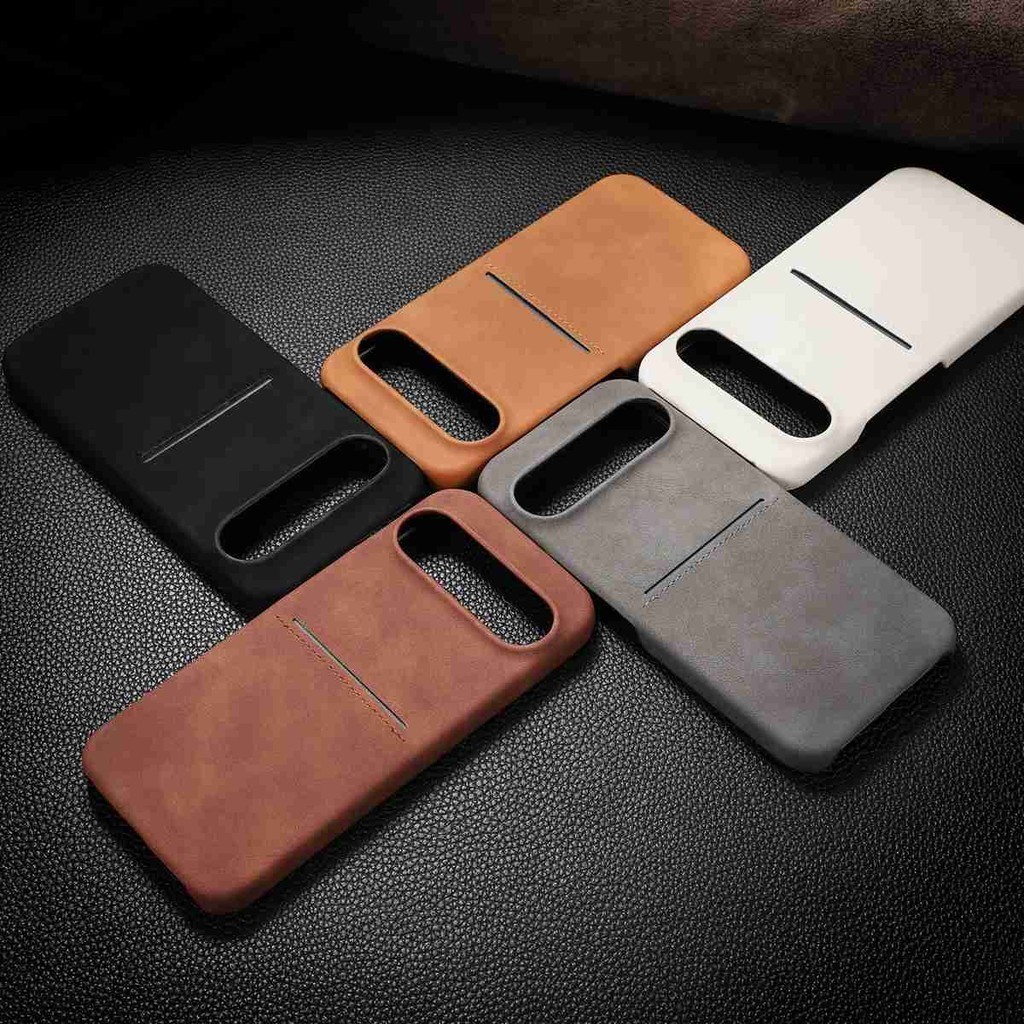 Dành Cho Google Case Da PU Thiết Kế Khe Cắm Thẻ Vỏ Bảo Vệ Cho Pixel 8 8A 9 Pro XL Vỏ Điện Thoại