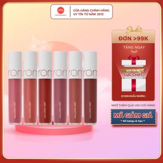 Son Romand zero velvet liptint son kem lì Romand cho môi mềm mại, tươi thắm, lâu trôi - 5g