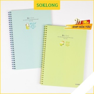 Vở Klong B5 80 trang Dot grid Ms 577 [Chọn Màu] lò xo kép bìa nhựa [SOKLONG], tập sổ Klong MS 577