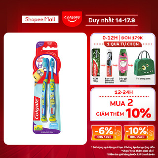 Bộ 2 bàn chải Colgate Minion Twin cho trẻ em