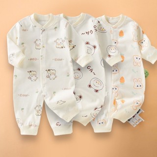Áo liền quần cotton Comfor Bodysuit dài tay cao cấp Hàng Quảng Châu body liền thân cho bé trai bé gái SLT36