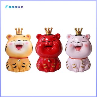 Tượng tích hợp ống heo tiết kiệm để bàn hình hổ sáng tạo sức chứa lớn kiểu dáng dễ thương dùng trang trí nhà cửa