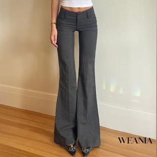 Weania Thời Trang Văn Phòng Nữ Eo Thấp Dài loe Phù Hợp Với Quần