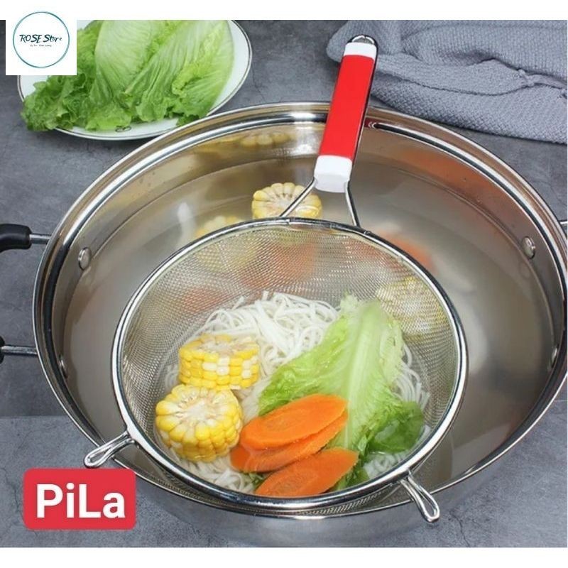 Vợt Ray Lọc Inox Cao Cấp, Ray Lọc Mịn 2 Lớp ROSE STOR