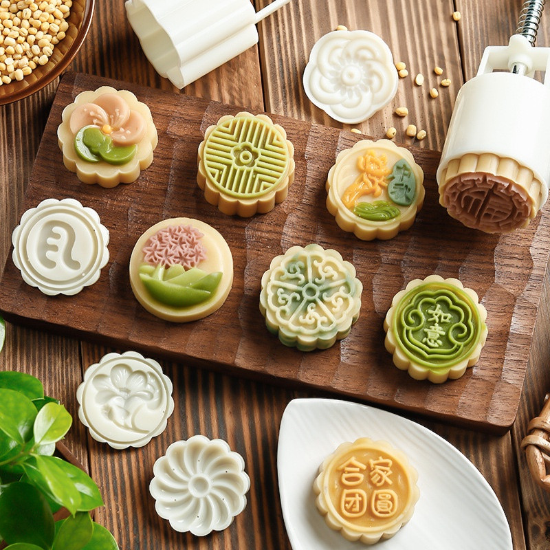 Khuôn Bánh Trung Thu Nhiều Kích Cỡ 50gr, 100gr, 125gr, Khuôn Làm Bánh Trung Thu, Bánh Phục Linh Cao 