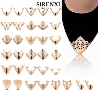 SIRENXI mũi kẹp bảo vệ trang trí mũi giày cao gót lấp lánh cho nữ