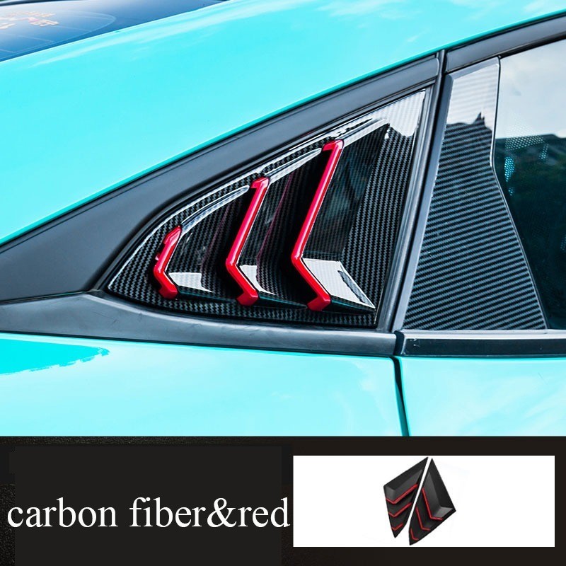 Honda Civic FC 2016 - 2020 Vỏ tam giác phía sau Carbon Windows Trim Phụ kiện ô tô Civic FC
