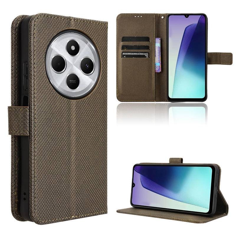 Redmi 14C 4G Ốp Lưng Lật Kim Cương Da PU Ví Khe Cắm Thẻ Vỏ Điện Thoại Redmi 14C 13C Redmi14C Ốp Lưng