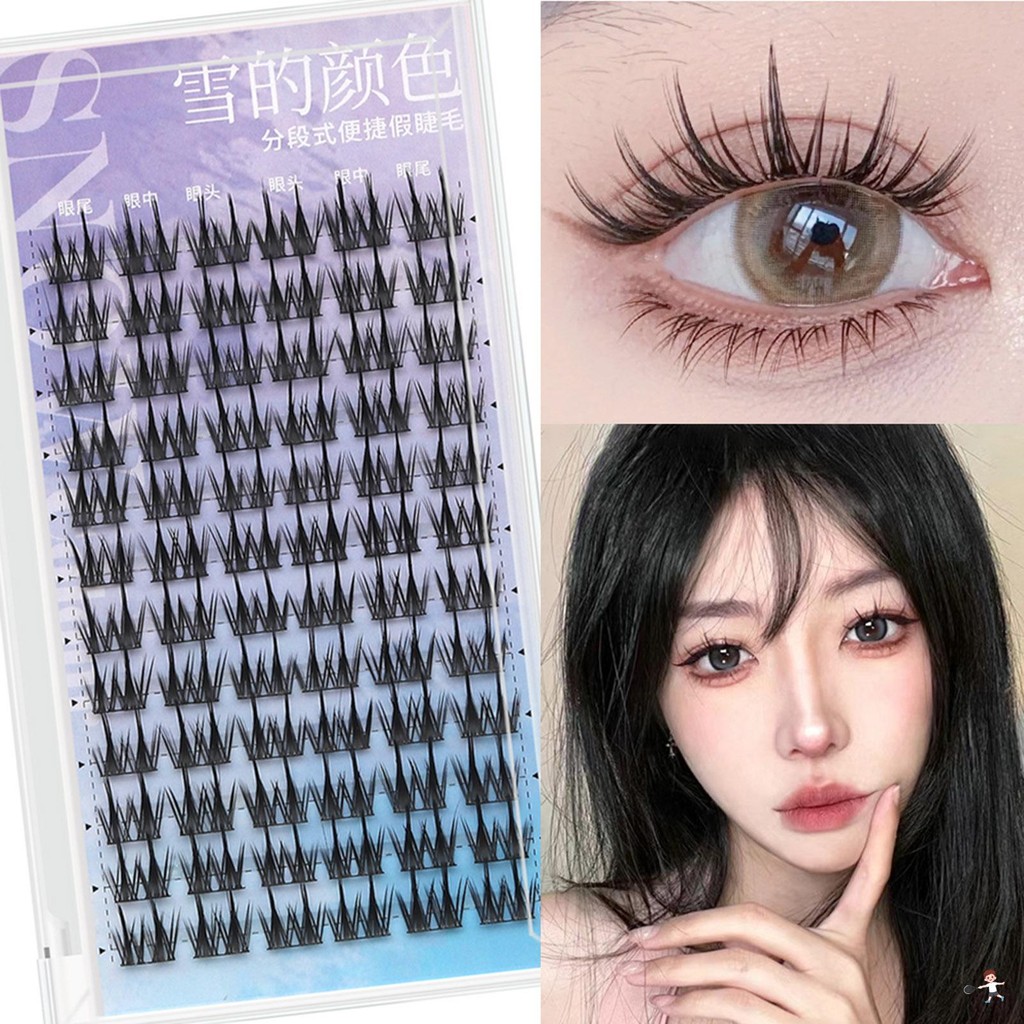 Curling Up Volume Lông mi giả Fluffy Volume Soft Long Segmented Lông mi giả