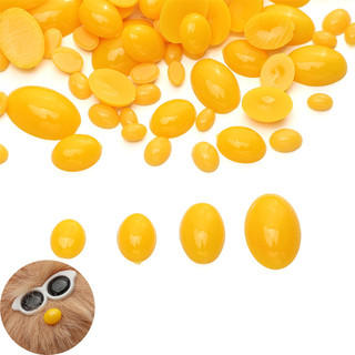  30-100 Chiếc Màu Vàng Nhựa An Toàn Mắt Acrylic Hình Bầu Dục Động Vật Mũi Hạt Cho Gấu Bông Búp Bê Đồ Trang Trí Trẻ Em Đồ Chơi Trẻ Em Phụ Kiện Mắt 