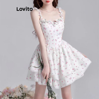 Đầm Lovito họa tiết hoa nhí phong cách dễ thương cho nữ LNA58167