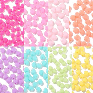 Bộ 50 Macaron Sandwich Trái Tim Tình Yêu Hạt Chảy Trái Tim Đào Hạt Acrylic Rất Thích Hợp Tự Làm Làm Dễ Thương Dây Vòng Cổ