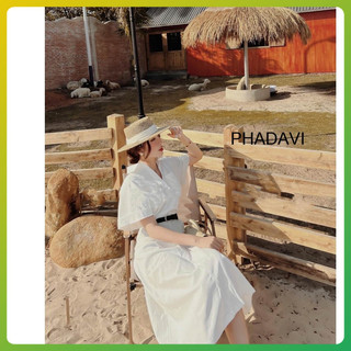 Đầm Váy Nữ Kiểu Cổ Tròn Dáng Dài Kèm Dây Nịt PHADAVI - G182