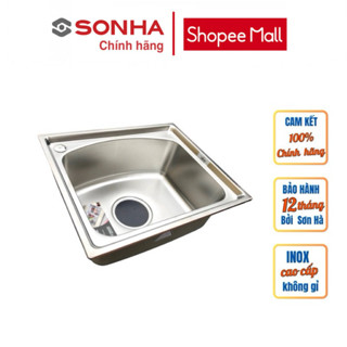 Chậu Rửa Chén Bát SƠN HÀ S50, 1 Hố Inox 304 Không Gỉ - ELINK LIGHTING