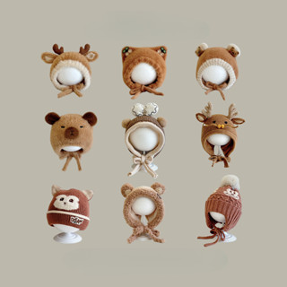 Phiên Bản Hàn Quốc Mũ Bé Mùa Đông Hoạt Hình Dễ Thương Dệt Kim Ấm Bảo Vệ Tai Mũ Len Bé Trai Bé Gái