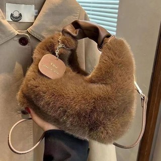  N2hao Nữ Sang Trọng Túi Xách Ruched Tay Cầm Nhỏ Đeo Vai Nữ Đeo Ngang Túi Tote Nửa Mặt Trăng Hobos Túi Mùa Đông QZZ 