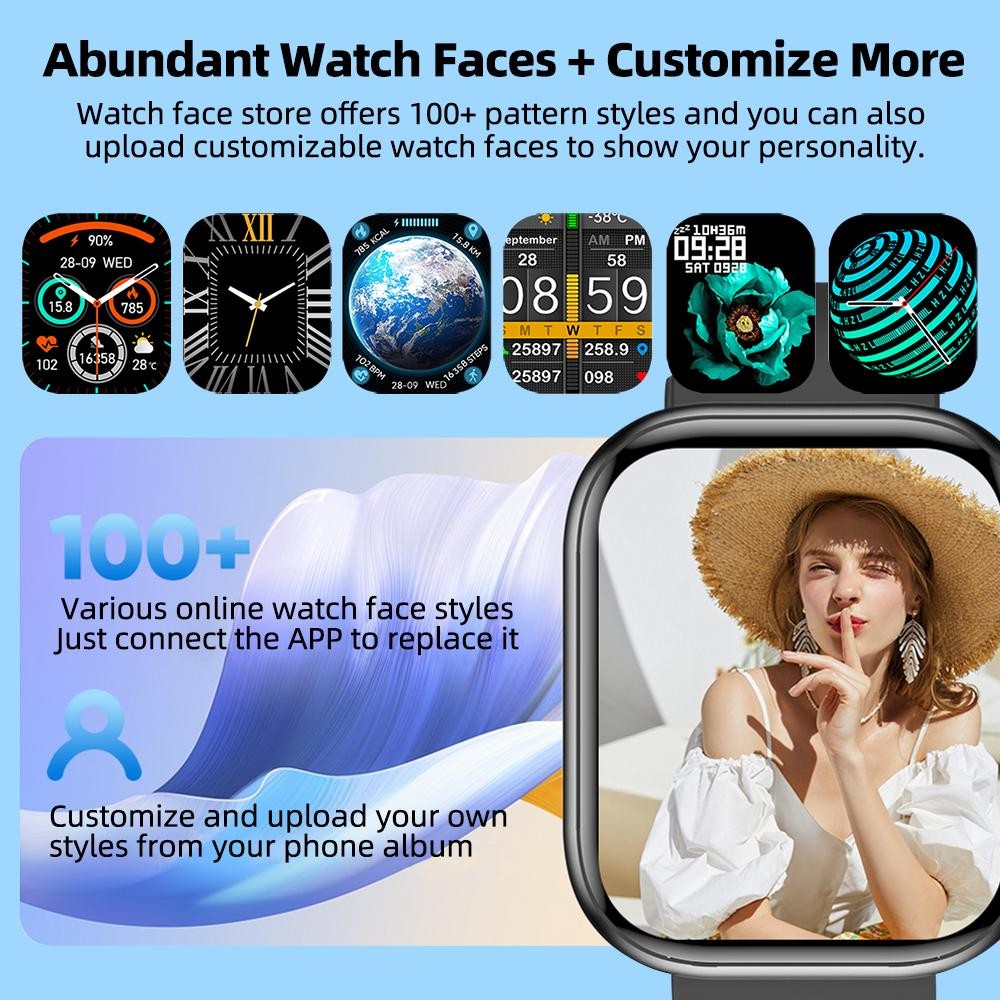 GOOJODOQ Đồng hồ thông minh  HD 2.01 Gọi Bluetooth trên 100 chế độ thể thao, Giám sát sức khỏe, hạ cánh năng động, chống nước IP67 | BigBuy360 - bigbuy360.vn