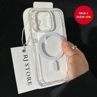 Ốp lưng cứng trong suốt sạc không dây từ tính Tương thích cho Iphone16 Pro Max 15 14 13 Mini 12 11
