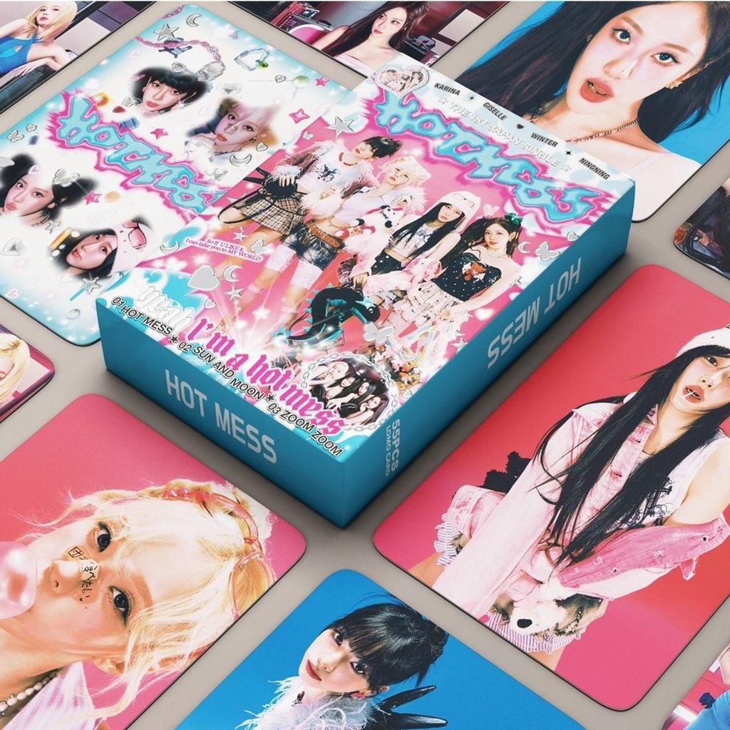 Trọn Bộ 55 Lomo Card Aespa Hot Mess Bo Góc