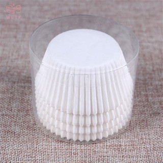 [WETK] 100pcs white cupcake paper cases cupcake paper cups for bakeware cake tools VN