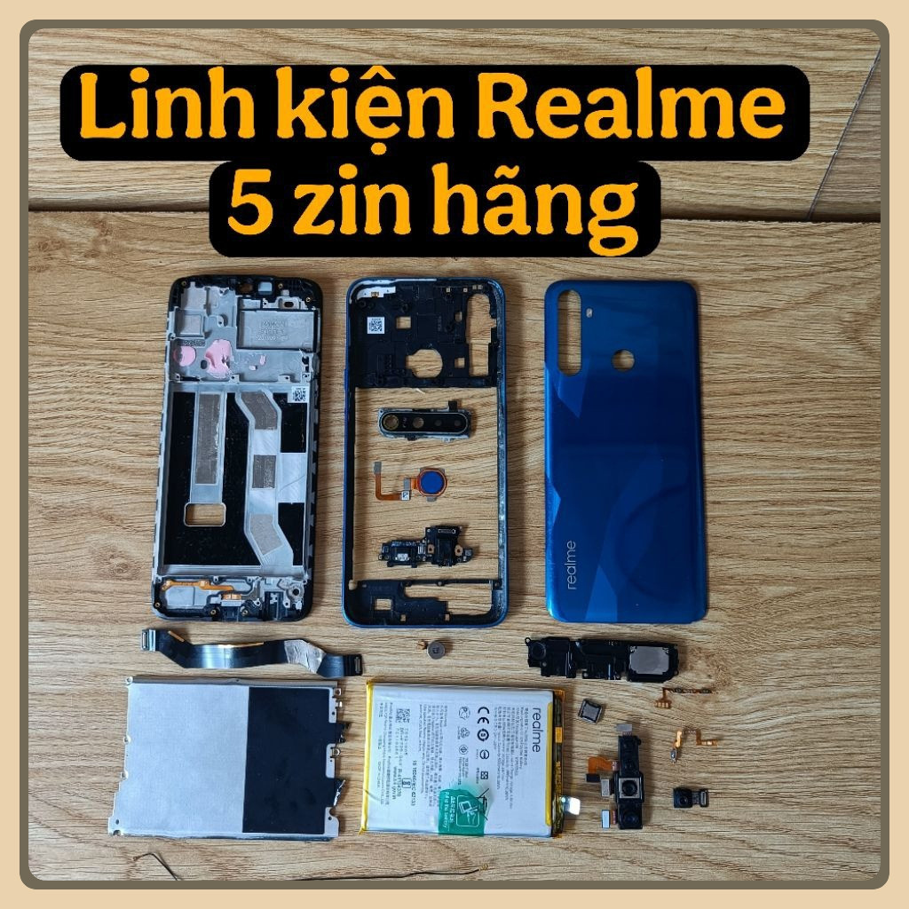 Bộ linh kiện Realme 5 BLP729 zin hãng tháo máy còn sử dụng tốt
