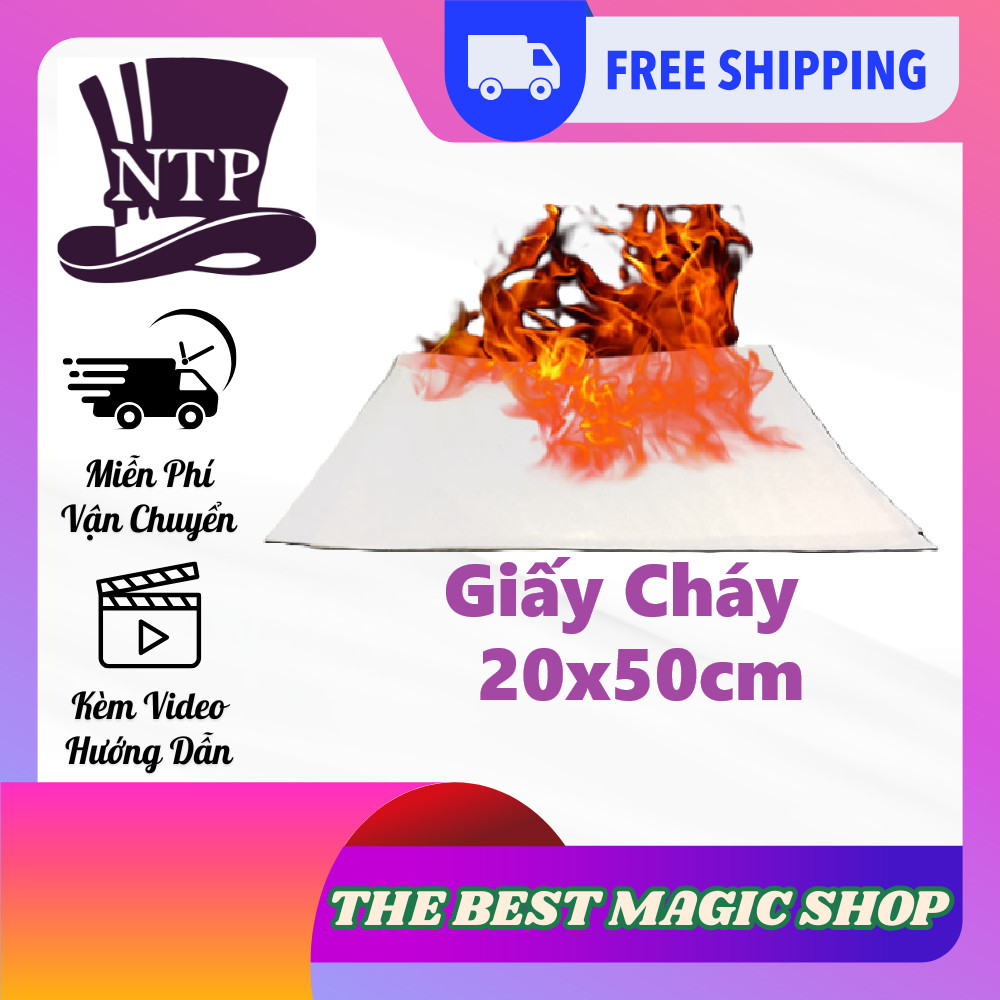 [Miễn ship] Ảo thuật giấy cháy, giấy flash, flash paper magic hàng cao cấp cực sáng (có hướng dẫn)