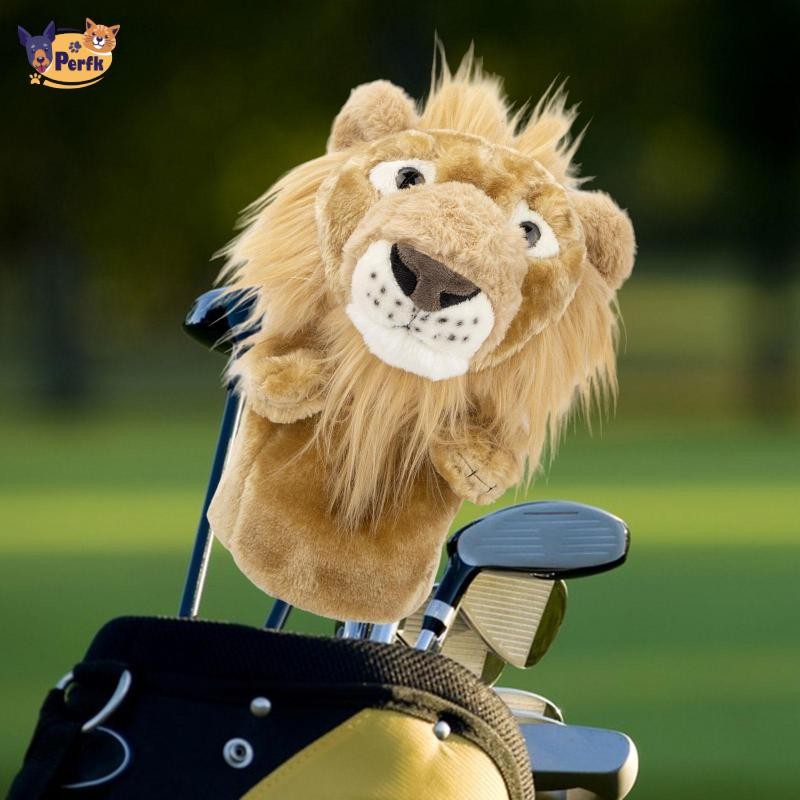 Sang trọng Lion Golf gỗ headcover chống trầy xước, bảo vệ taycue, phù hợp cho thể thao ngoài trời