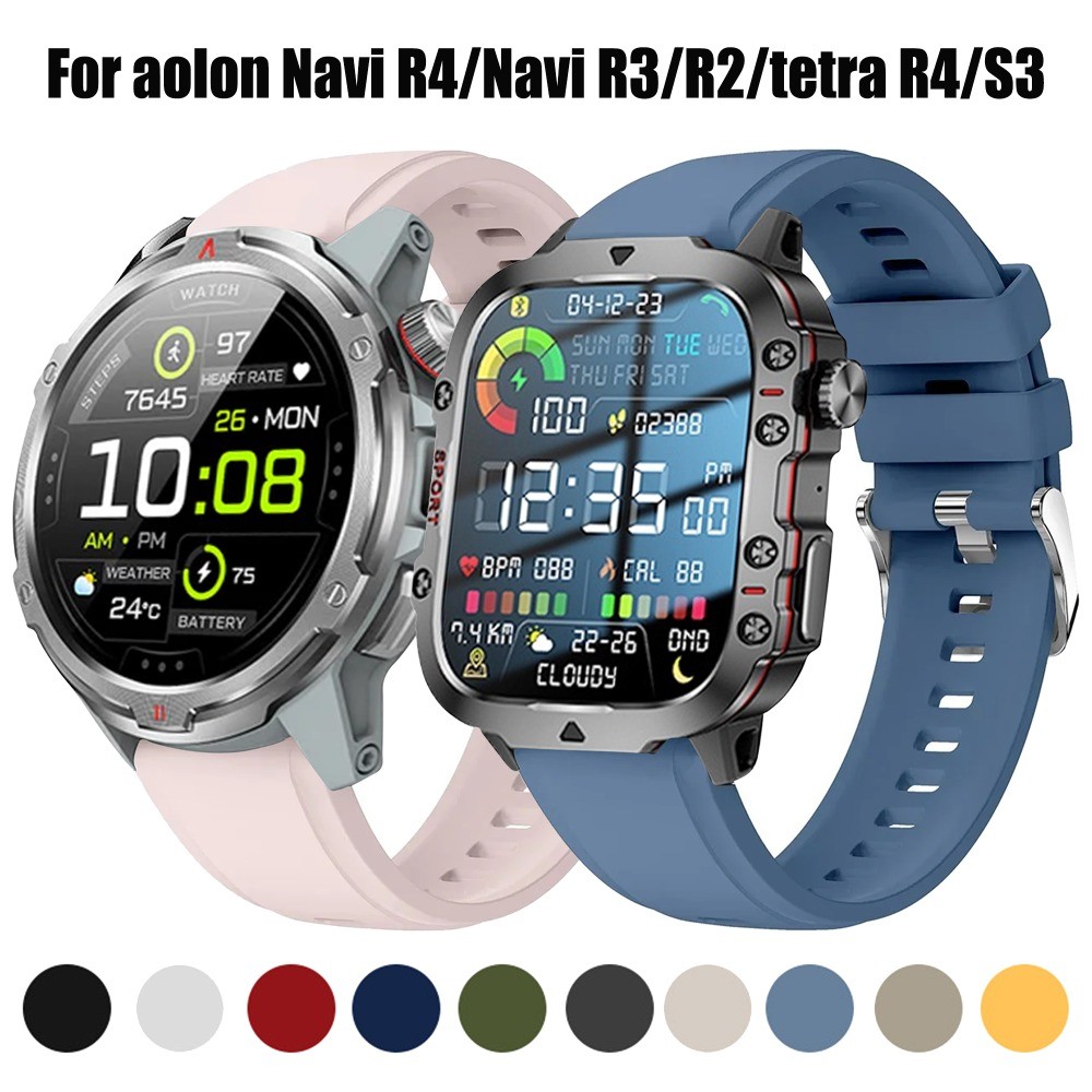 Dây đeo silicon 22mm cho vòng đeo tay thể thao chống nước aolon tetra R4 / S3 / S2 cho dây đeo đồng 