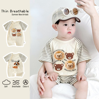  Mùa Hè Mới Quần Áo Cho Bé Trai Bé Gái Ngắn Tay Body 0-24 Tháng Hoạt Hình Búp Bê Ba Chiều Siêu Dễ Thương Phong Cách Hàn Quốc Áo Liền Quần 