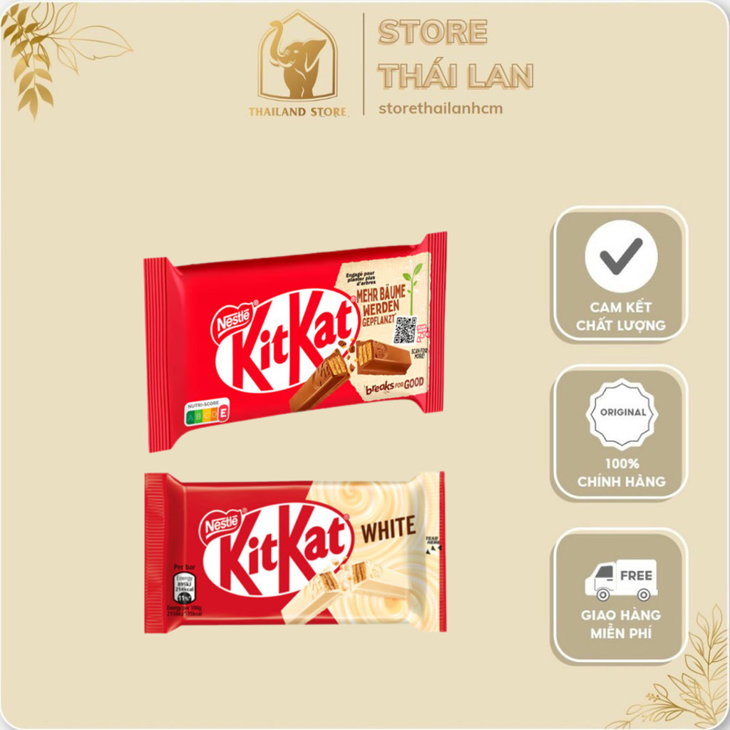 Bánh KitKat Socola Nestle Bulgaria – Vị Socola Đen / Trắng – Bánh Xốp Phủ Socola Nhập Khẩu