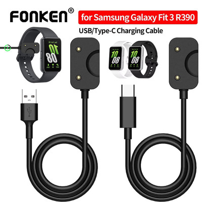 Bộ sạc từ tính Fonken USB / Type C cho cáp sạc đồng hồ thông minh Samsung Galaxy Fit 3 R390