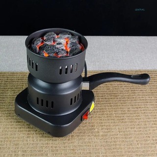 Bếp điện QINDAL, Bếp đốt than cắm 600W 220V EU / Anh, Dụng cụ tiệc BBQ Di động màu đen Máy sưởi than có thể tháo rời Shisha