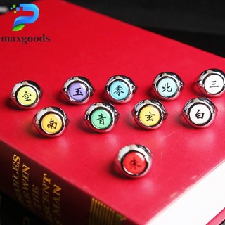 maxgoods Nhẫn phong cách anime Akatsuki Itachi Pain Orojimaru Zhu nhiều màu tùy chọn cho nam nữ