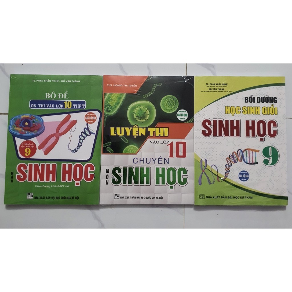 Sách -Combo Luyện Thi Vào Lớp 10 Chuyên Môn Sinh Học + Bồi Dưỡng Học Sinh Giỏi Sinh Học 9 + bộ đề ôn