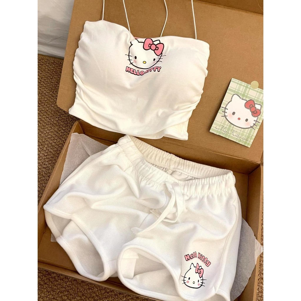 【Forya】Hello Kitty casual pajamas set CUTE Y2K