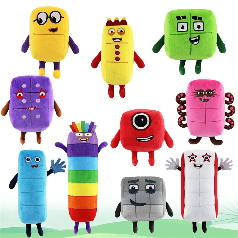 Numberblocks Búp Bê Sang Trọng Giáo Dục Đồ Chơi Nhồi Bông Số Khối Quà Giáng Sinh Học Số Đồ Chơi Trẻ 