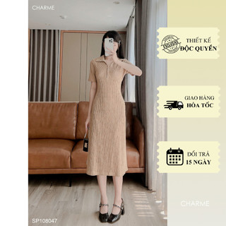 Váy cổ sơ mi dáng chữ A Charme 8047