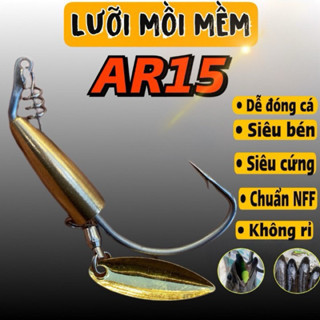  Lưỡi Mồi Mềm AR15 Chì Đồng Lưỡi Móc Mồi Mềm NFF câu lure cá lóc lưỡi câu cá lóc cá chẽm.Lưỡi AR15 Lưỡi Chì Đồng ĐCKN 