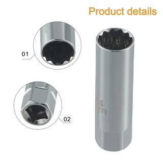 ⭐LOVE⭐ Spark Plug Socket Chrome Vanadium Steel Removal Tool Silver Sleeve Socket 1pcs