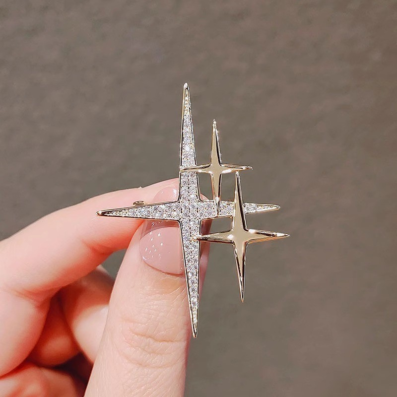 Ghim Cài Áo Hình Ngôi Sao Phong Cách Hàn Quốc