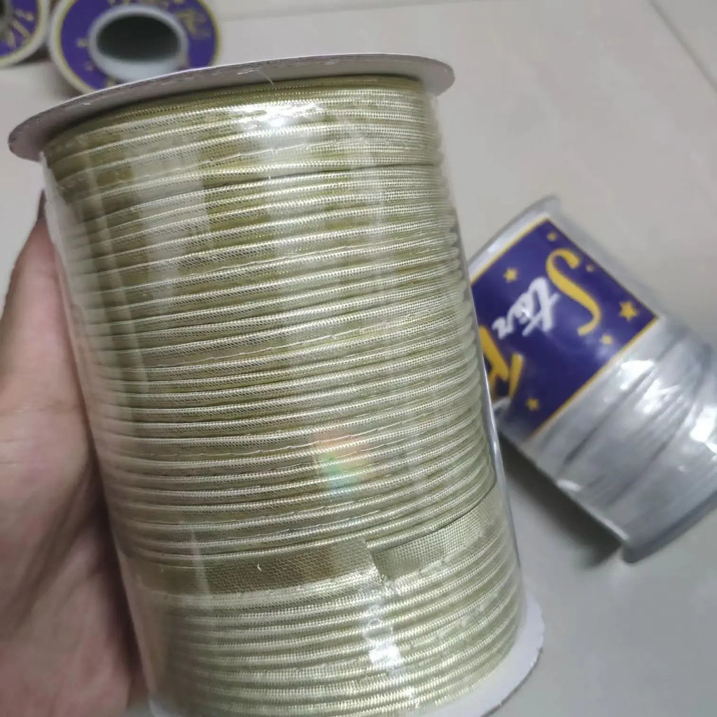 Polyester Satin Bias Băng Có Dây Satin Bias Ống Băng 10mm * 72yds DIY May Hàng Quần Áo Nhiều Vải Viề